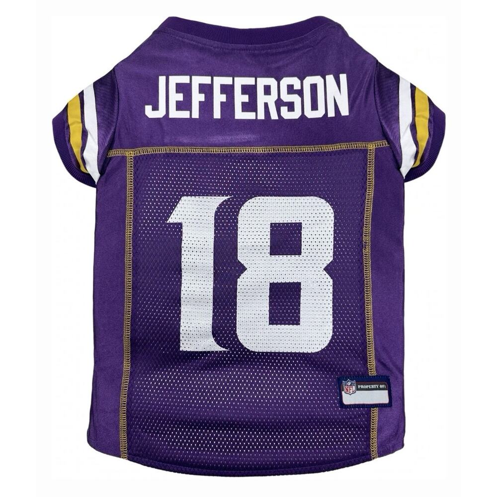 NWT Pets First NFLPA Justin Jefferson Dog & Cat Jersey, Small